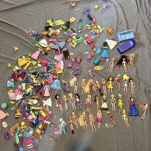 Polly Pocket Doll Lot Misc Accessories Figures Pieces Clothes 250+ Princess